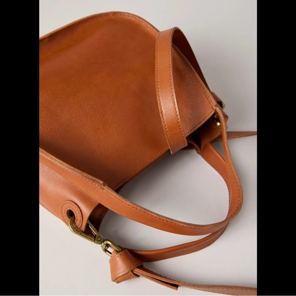 Madewell Sydney Satchel Crossbody Leather Bag Burnished Caramel - Picture 9 of 9
